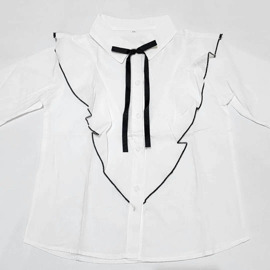 [Nuevo] 140 blusa con cinta para niñas formal manga larga recital shichigosan