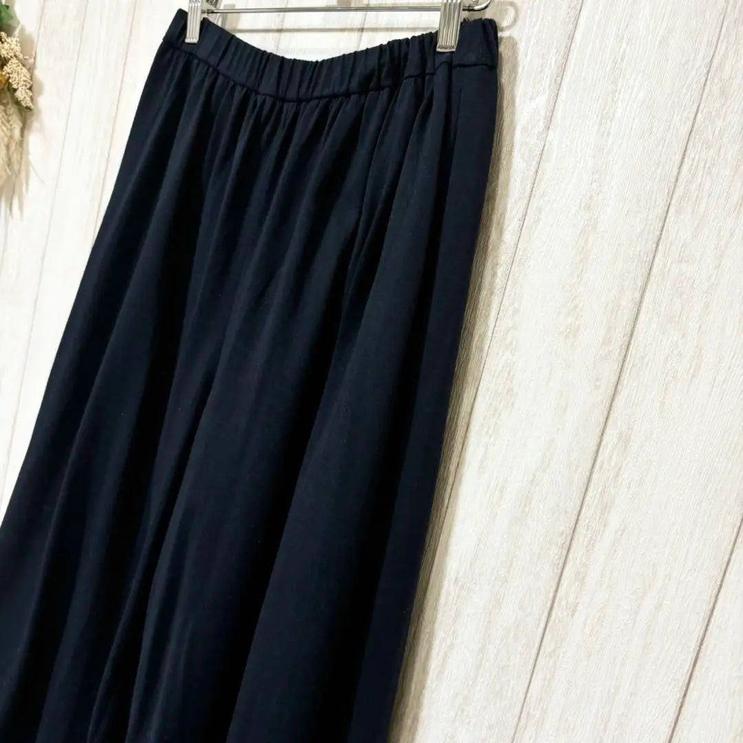 ♦Música de la Tierra y Ecología♦Pantalones Gauchos Azul Marino con Cintura Elástica | ♦アースミュージックアンドエコロジー♦ウエストゴム ネイビー ガウチョパンツ