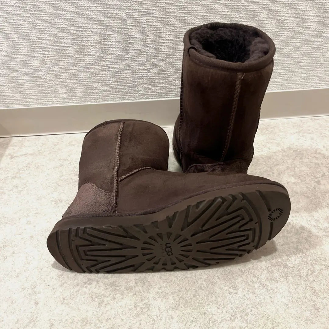 [UGG] Botas de piel de oveja, color marrón