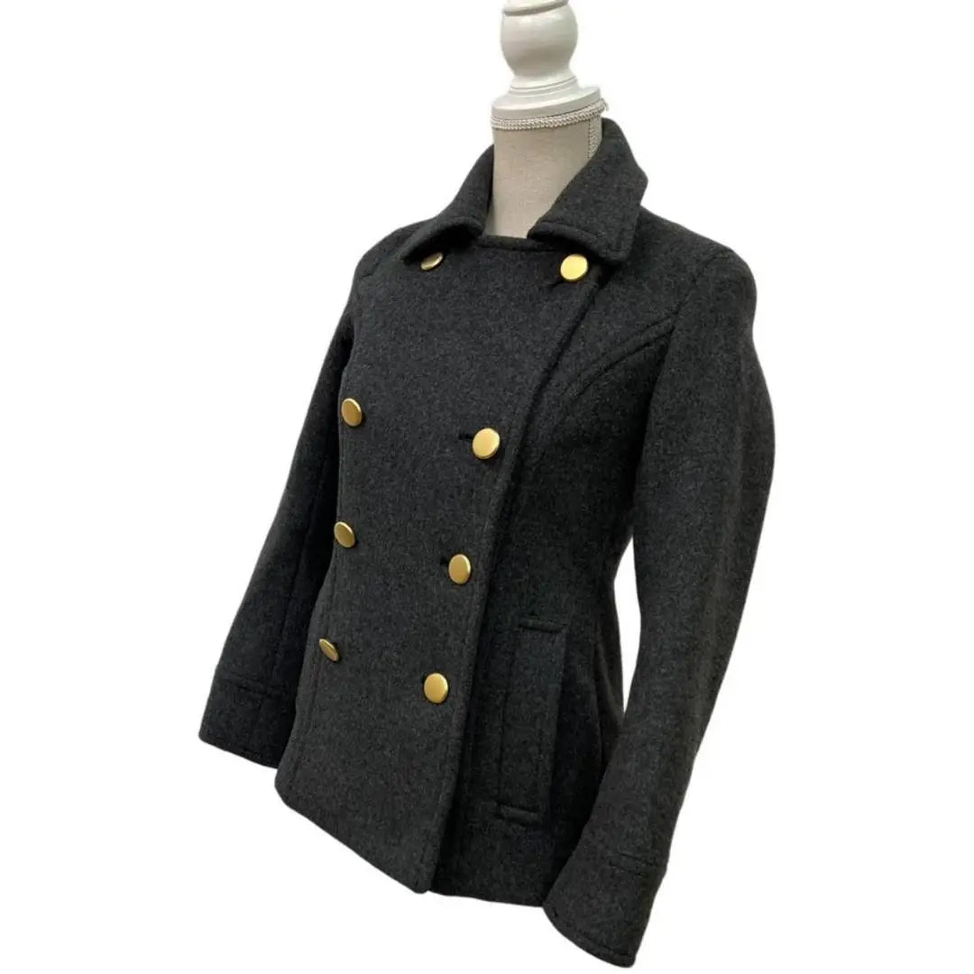 Rideal☆ Coat, Gold Button, Double, Lining, Border Storage, Fashion