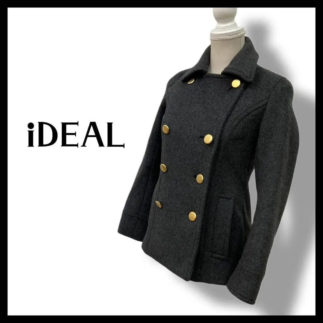 Rideal☆ Coat, Gold Button, Double, Lining, Border Storage, Fashion