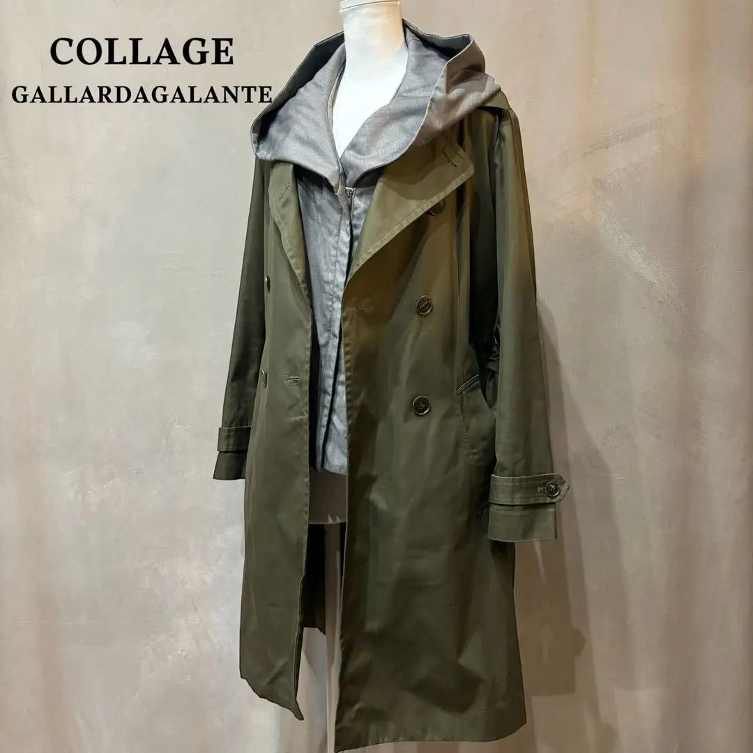 COLLAGE GALLARDAGALANTE Food vest trench coat | COLLAGE GALLARDAGALANTE フードベスト付 トレンチコート