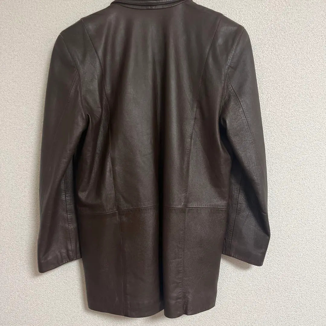 GIO SPORT Brown Leather Jacket Sheep Leather