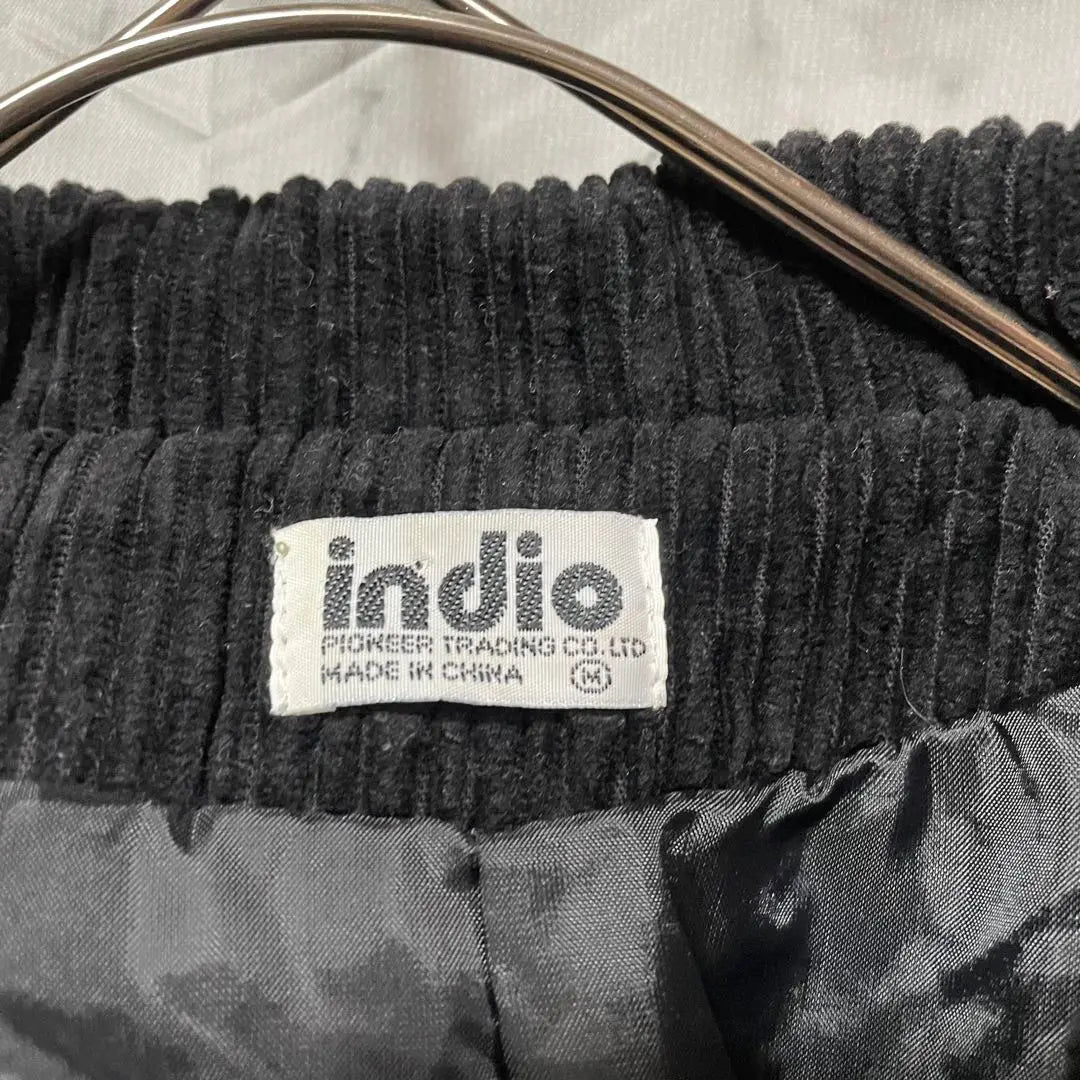 Indio ♡ Indiocode Roy Chaqueta Negro Negro M Haori | indio♡インディオ コードゥロイジャケット 黒 ブラック M 羽織