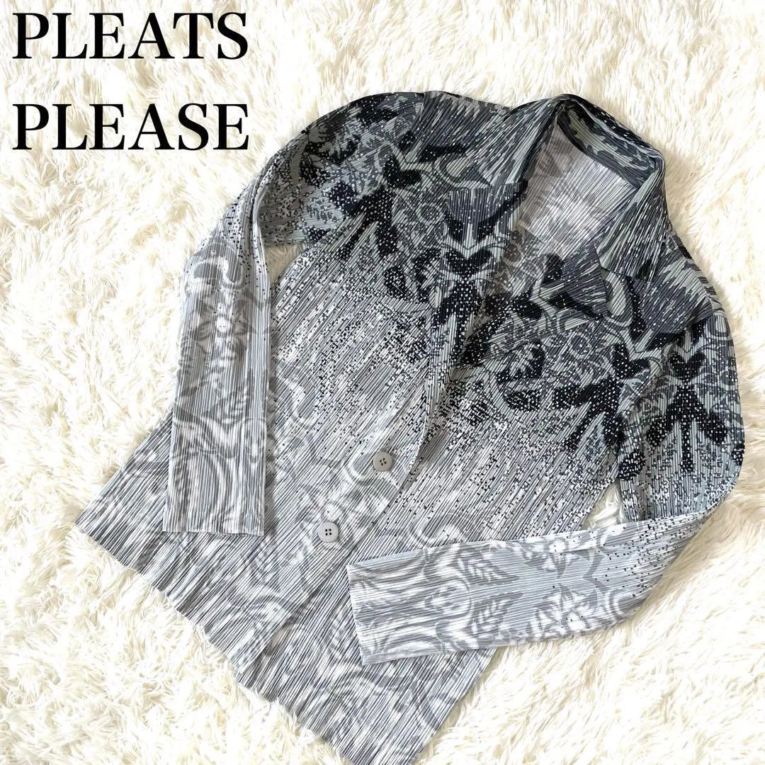 PLIEGUES POR FAVOR Priet Priesthes Chaqueta floral Cárdigan | PLICADOS POR FAVOR プリーツプリーズ 花柄 ジャケット カーディガン