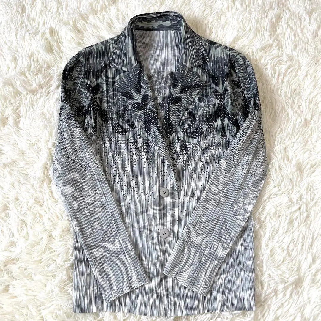 PLEATS PLEASE Priet Priesthes Floral Jacket Cardigan