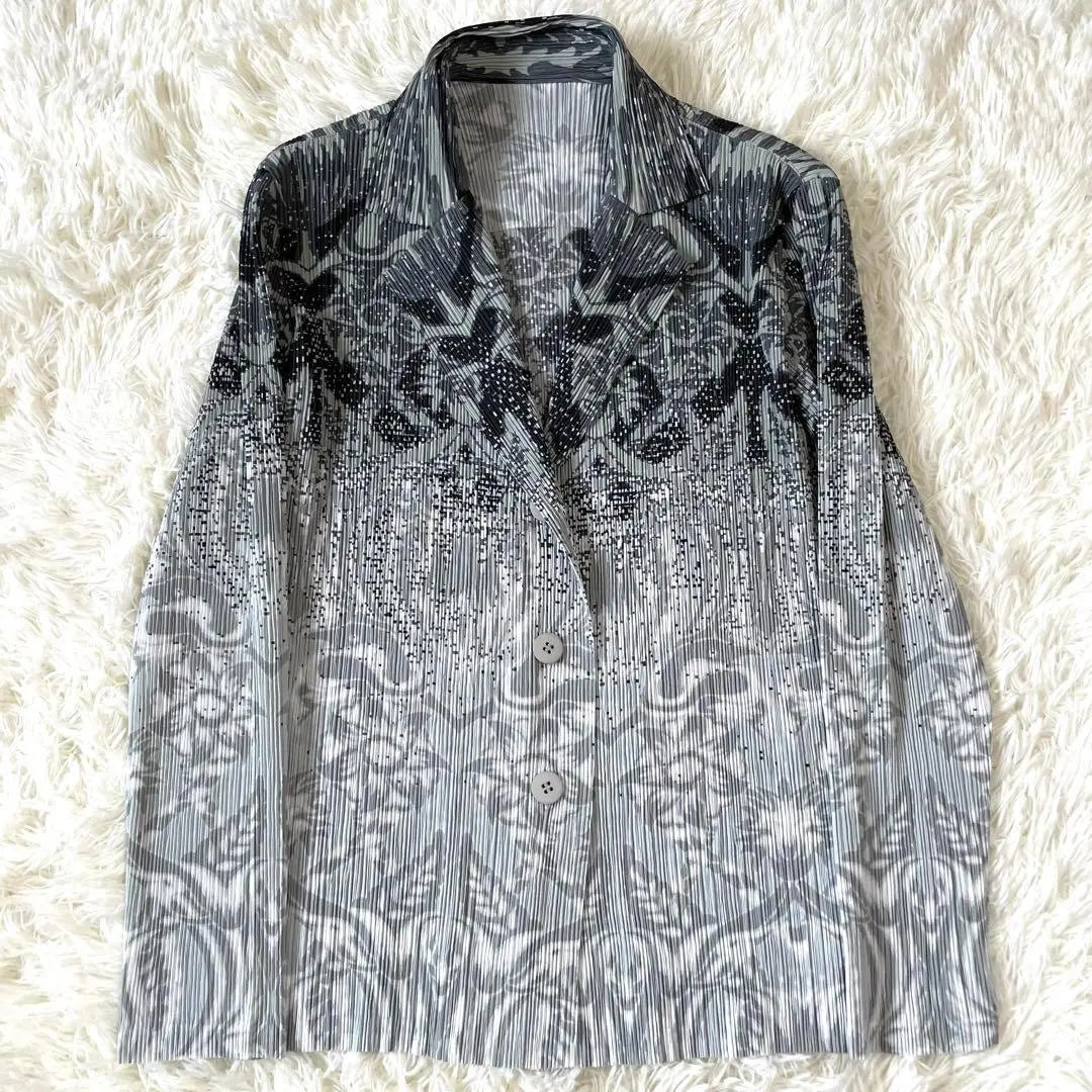 PLEATS PLEASE Priet Priesthes Floral Jacket Cardigan