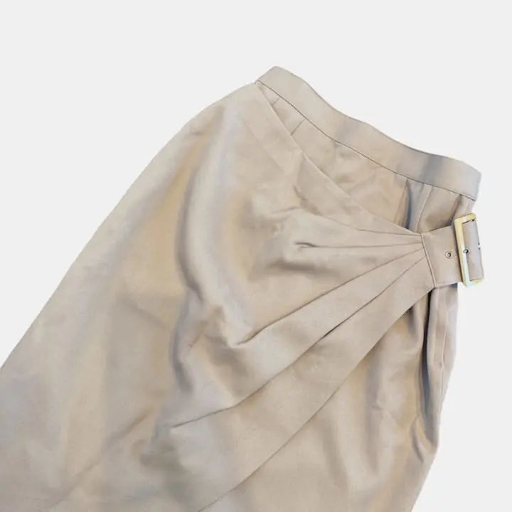 Belt-equipped skirt waist 60 small size beige