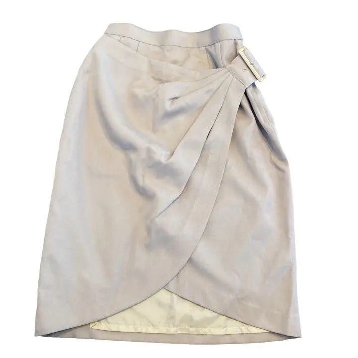 Belt-equipped skirt waist 60 small size beige