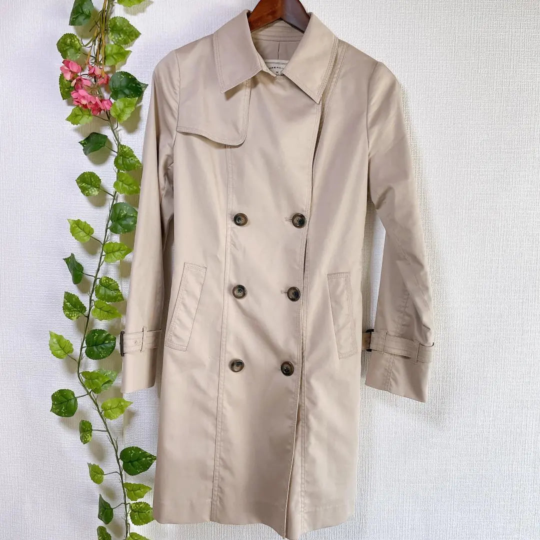 Vicky Trench Coat Spring Court Cotton Solid Correspondence Class Commuting Office Casual | ビッキー トレンチコート スプリングコート 綿 無地 通勤 オフィスカジュアル