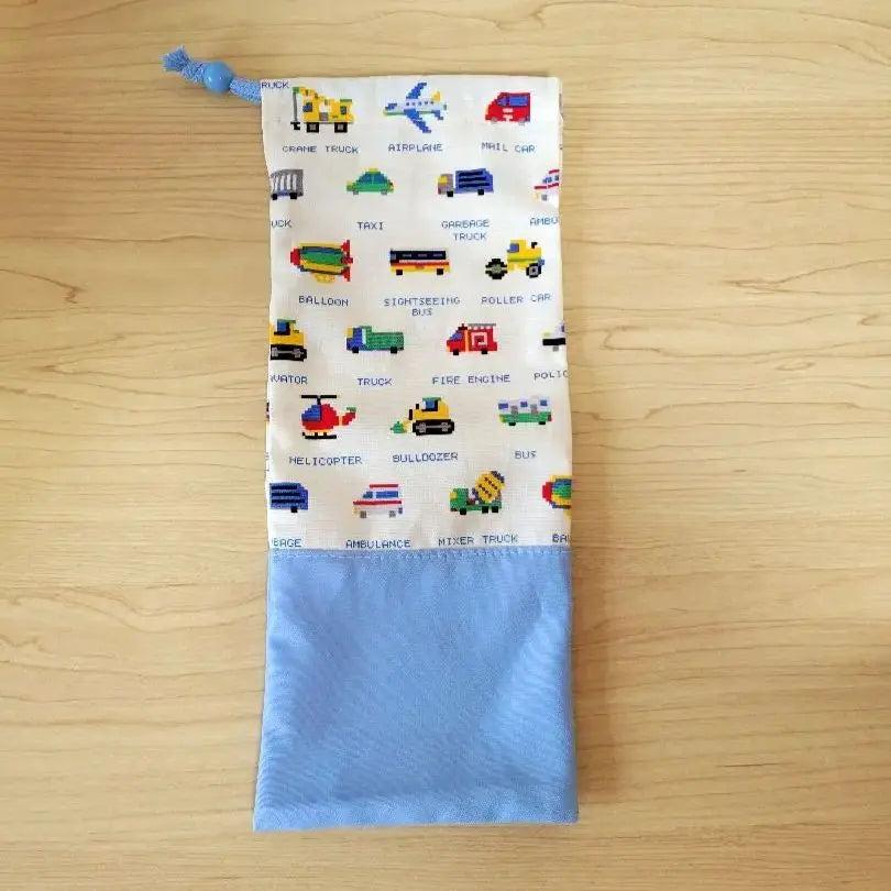 Entrance goods, Plapon case, boy, light blue, working car, vehicle pattern