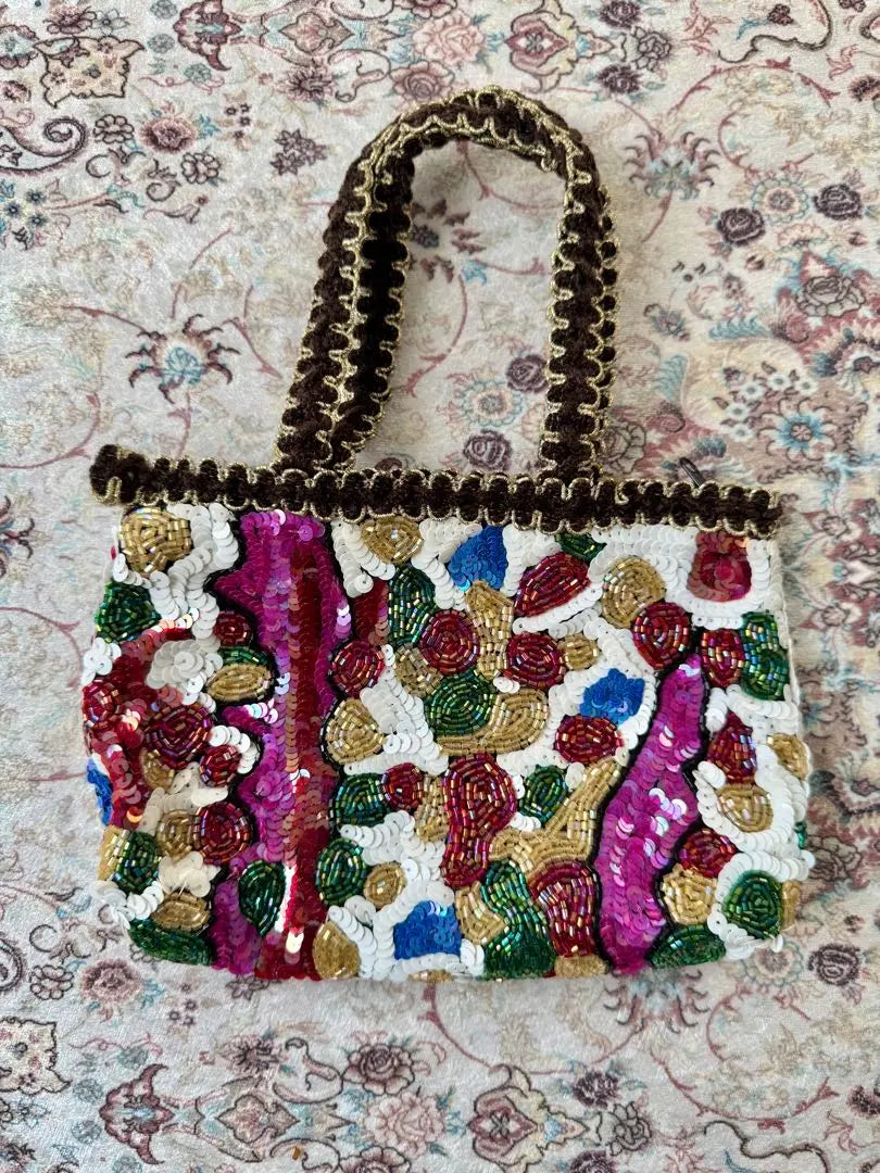 TILIA Cilia Colorful Beaded Sequin Handbag