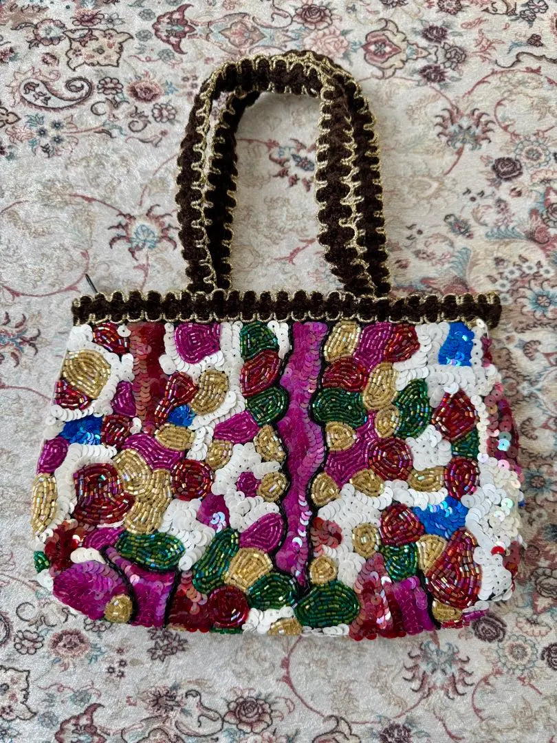 TILIA Cilia Colorful Beaded Sequin Handbag