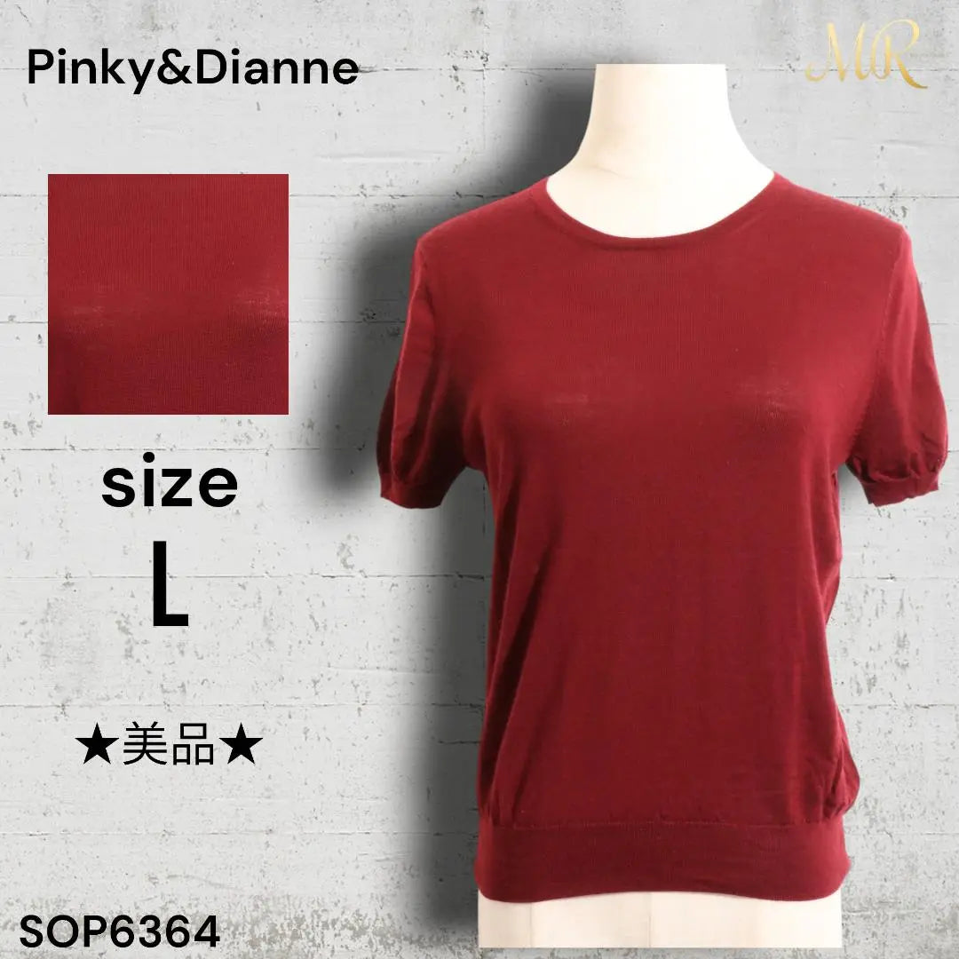 ★Buen estado★ Blusa Pinky&amp;Dianne, manga corta, blusa de punto liso, poco común