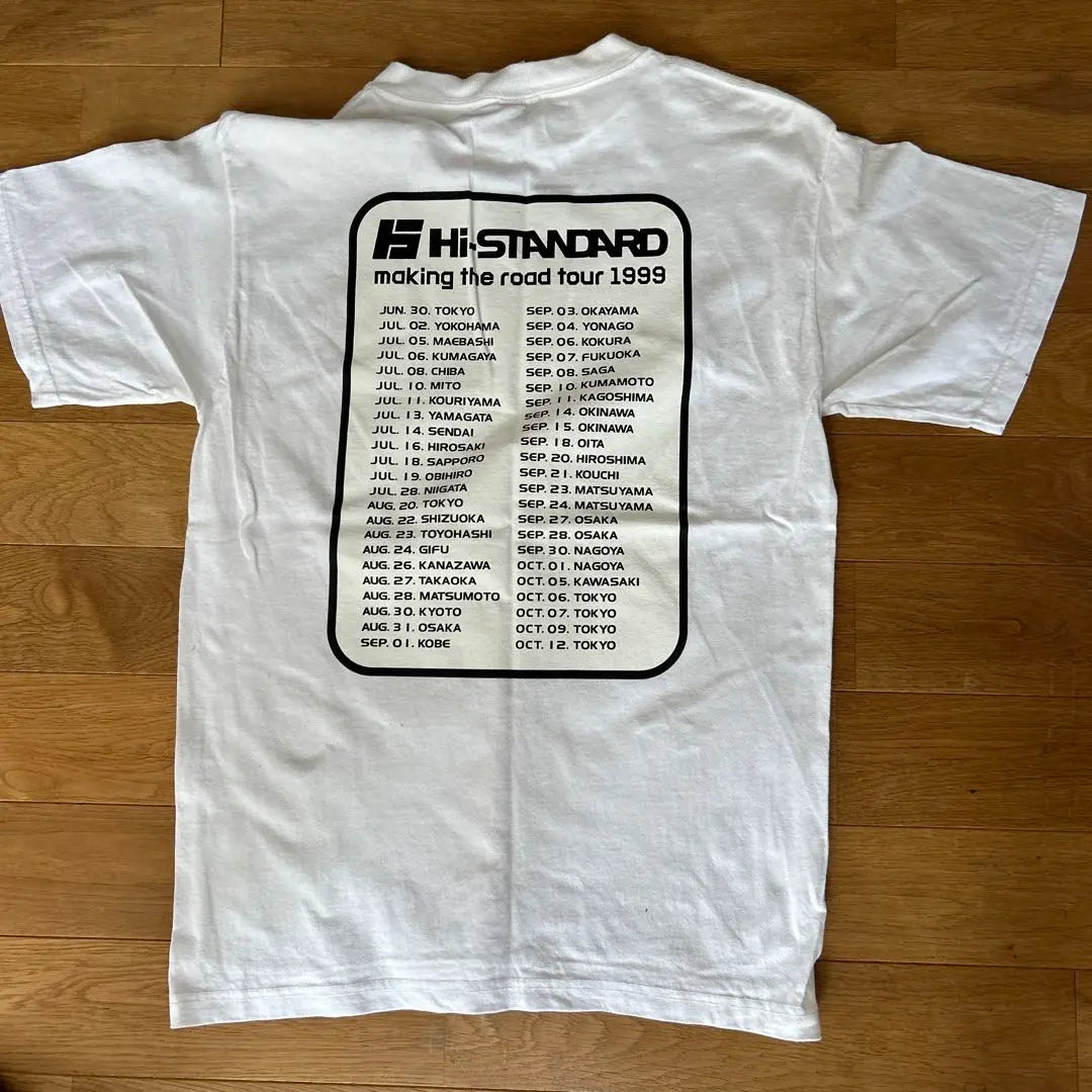 Camiseta rara de alto estándar, talla M, 1999, color blanco