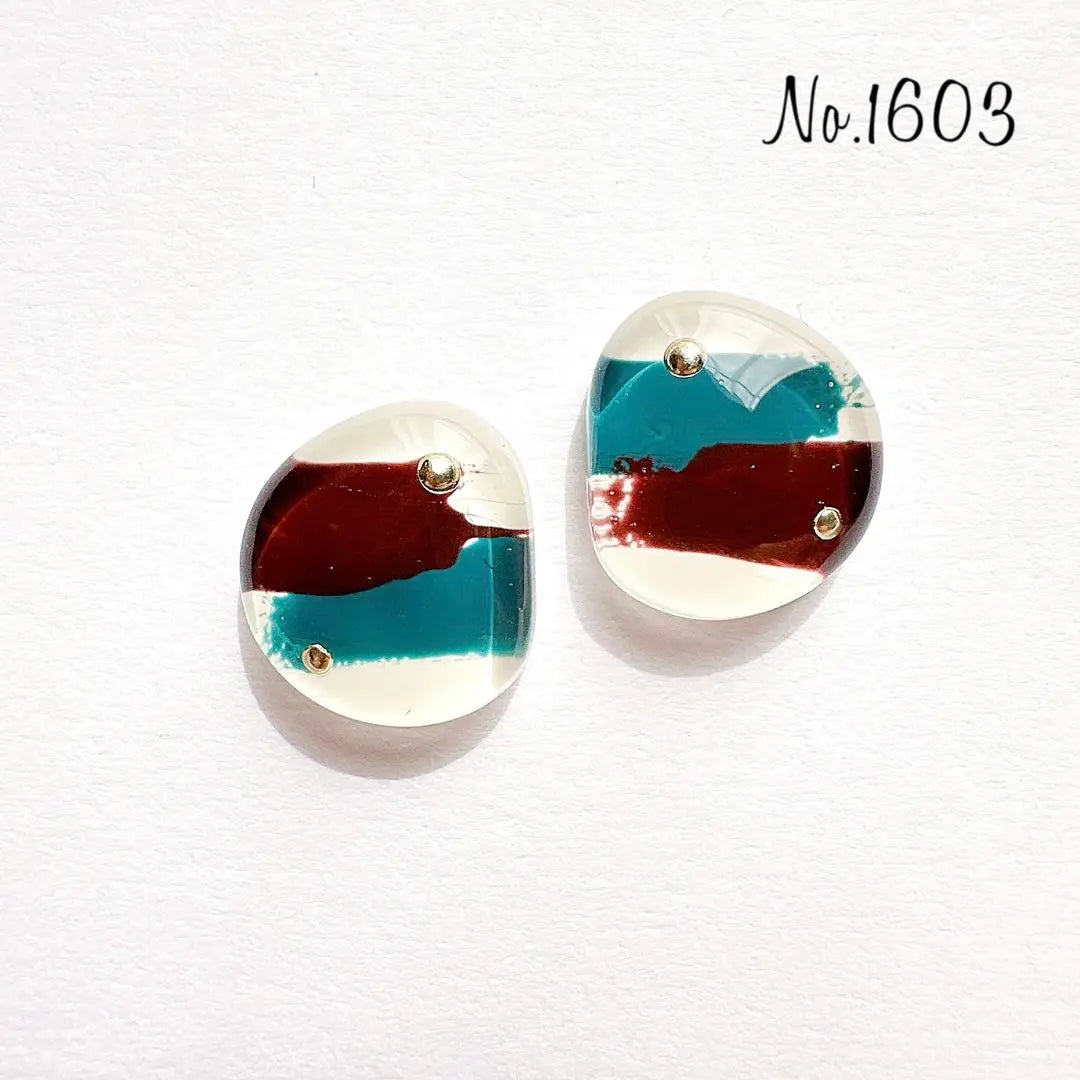 No.1603 Resin Earrings Resin Earrings Handmade Earrings