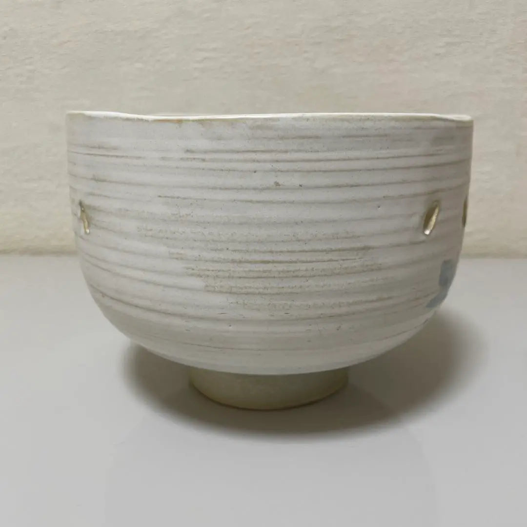 [Shimizu ware] Saito Kumoraku Kiln Bellflower Pattern Openwork Pottery Japanese Tableware Ceramics