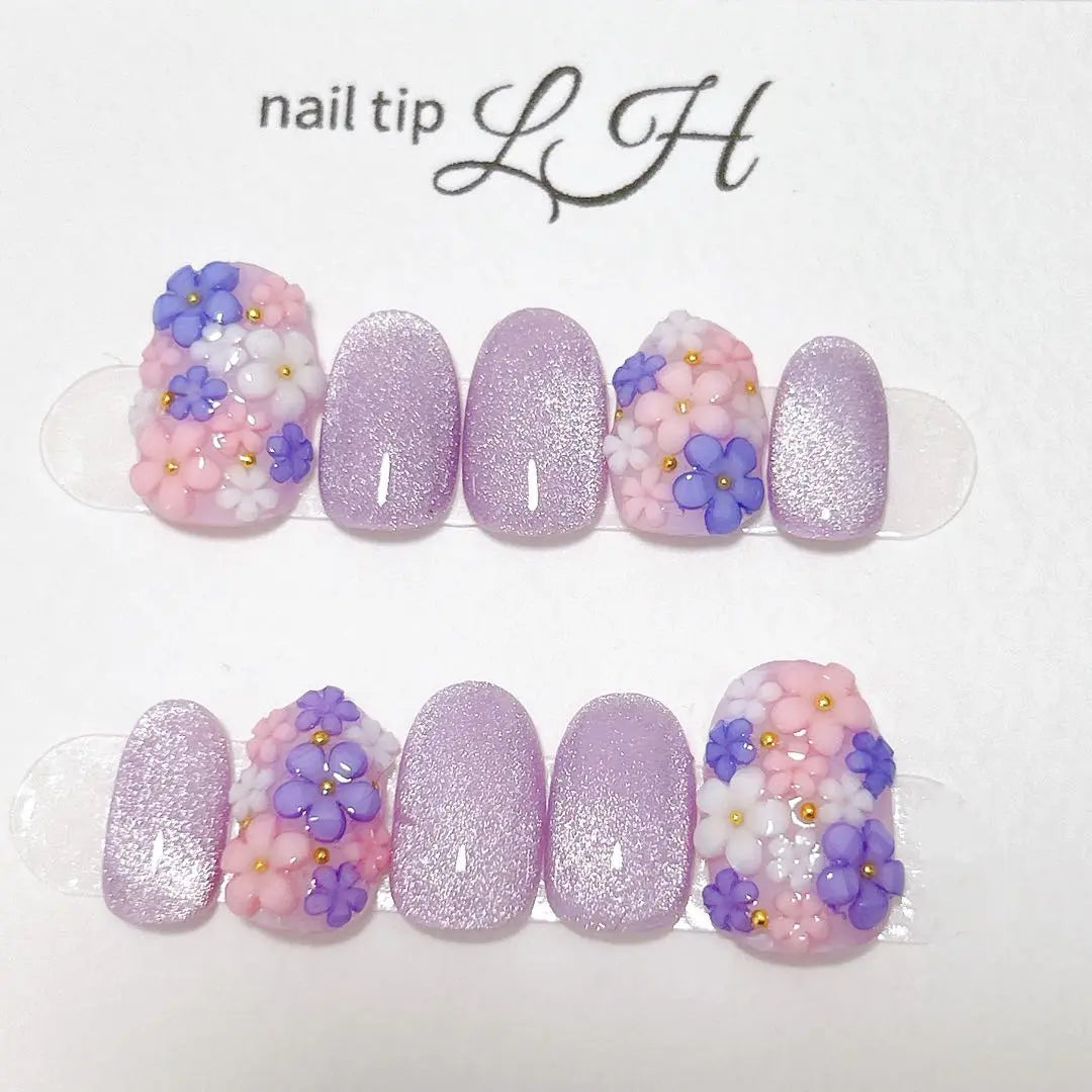 [Size Order] Flower Magnet Nail Disney Fantasy Springs