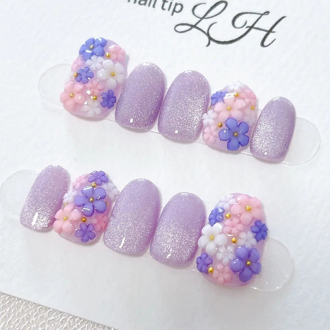 [Size Order] Flower Magnet Nail Disney Fantasy Springs