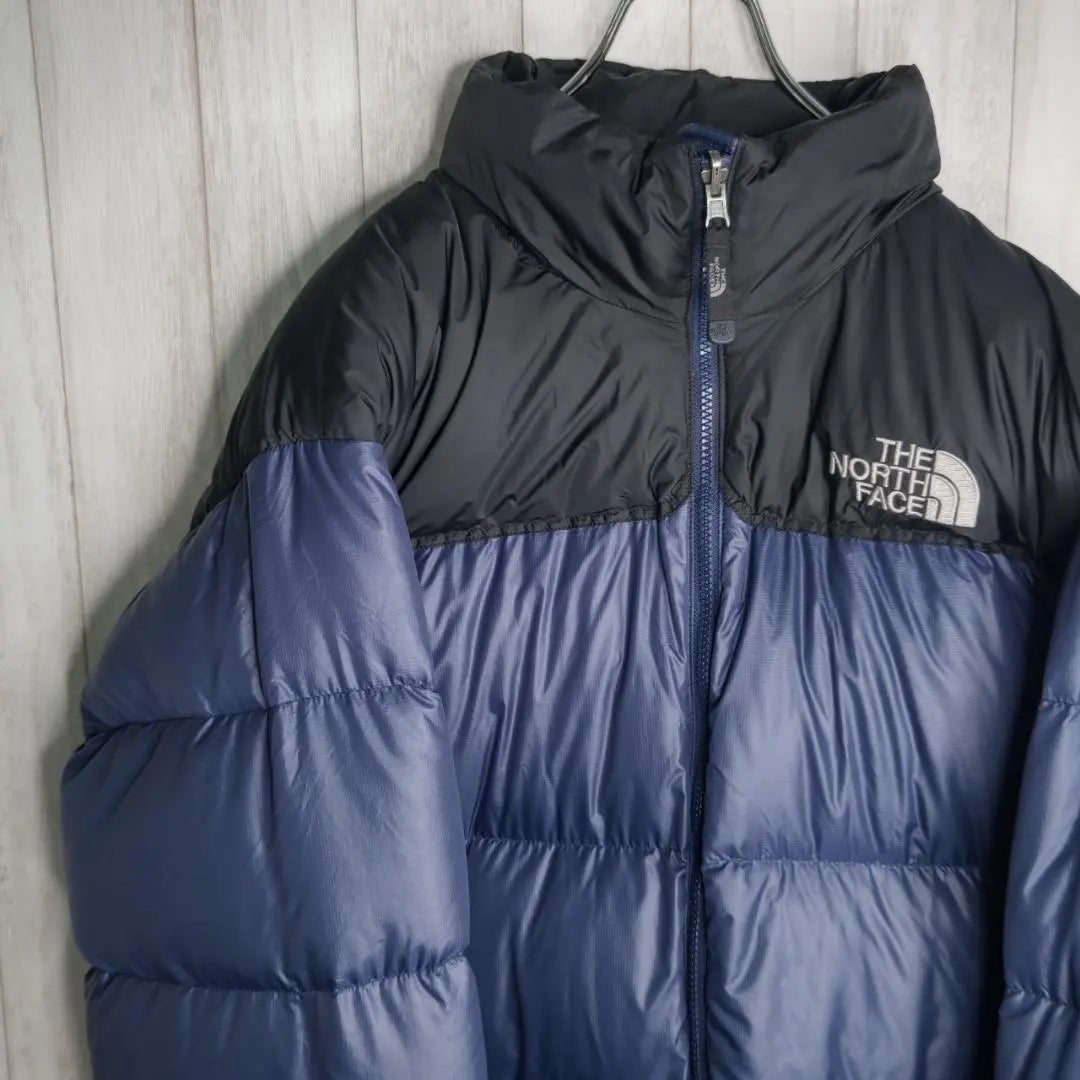 《Geki Rare》 North Face ☆ Nupus Down Jacket L Bordado Azul D51001 | 《激レア》ノースフェイス☆ヌプシダウンジャケットL刺繍ブルーD51001