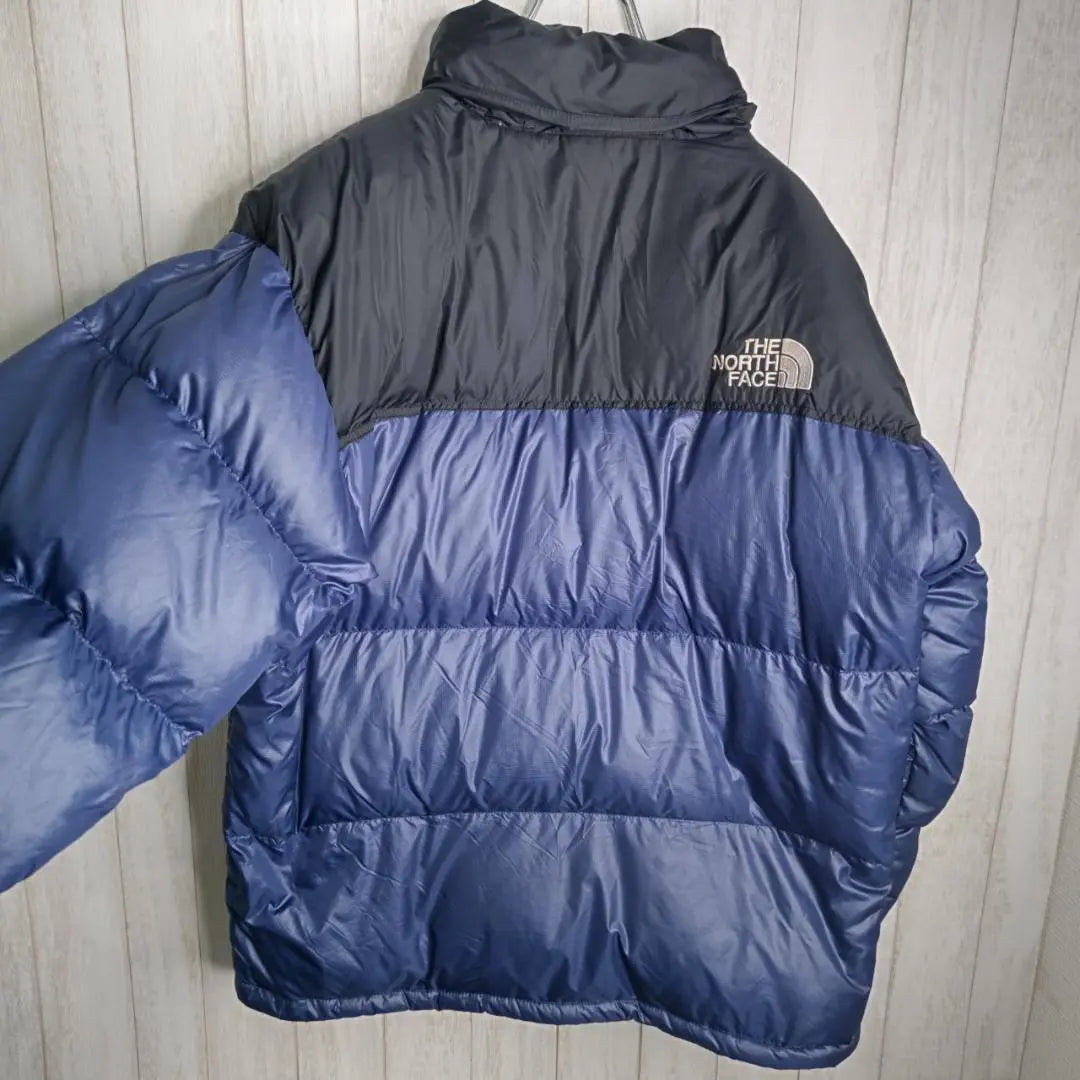 《Geki Rare》 North Face ☆ Nupus Down Jacket L Bordado Azul D51001 | 《激レア》ノースフェイス☆ヌプシダウンジャケットL刺繍ブルーD51001