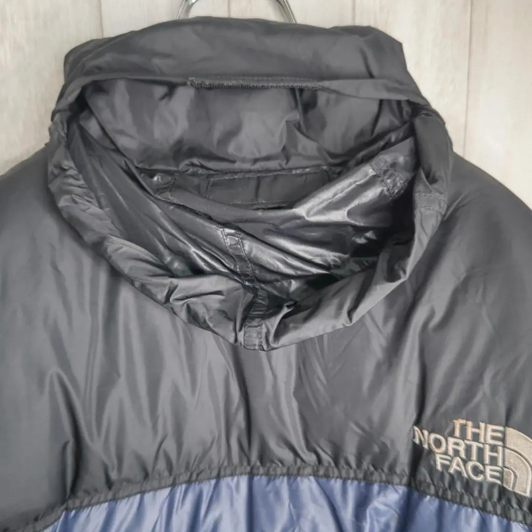 《Geki Rare》 North Face ☆ Nupus Down Jacket L Bordado Azul D51001 | 《激レア》ノースフェイス☆ヌプシダウンジャケットL刺繍ブルーD51001