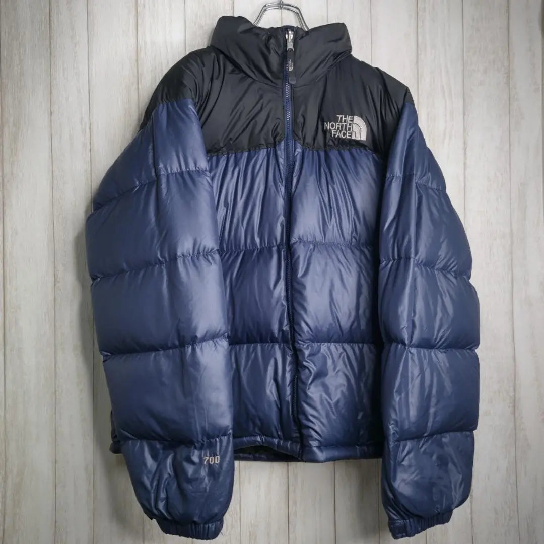 《Geki Rare》 North Face ☆ Nupus Down Jacket L Bordado Azul D51001 | 《激レア》ノースフェイス☆ヌプシダウンジャケットL刺繍ブルーD51001