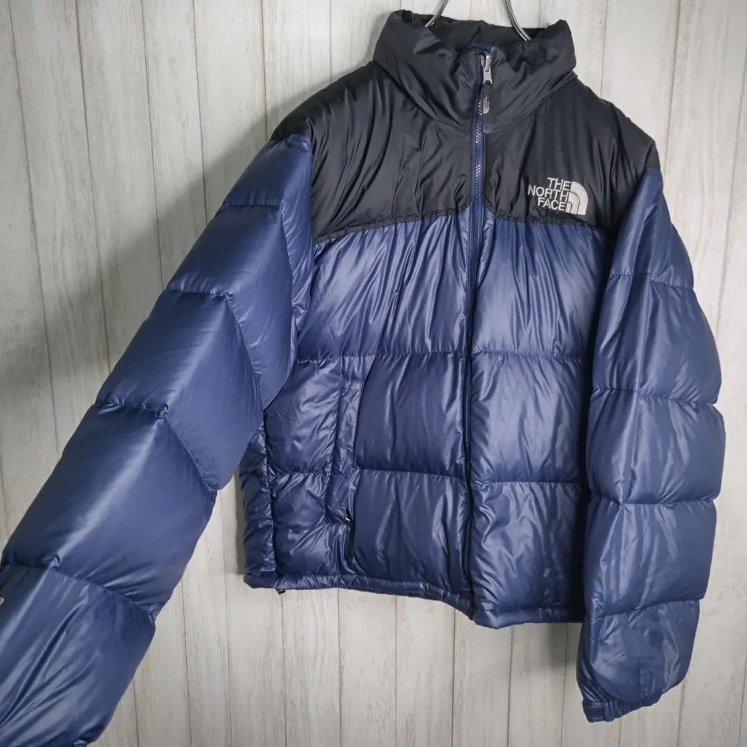 《Geki Rare》 North Face ☆ Nupus Down Jacket L Bordado Azul D51001 | 《激レア》ノースフェイス☆ヌプシダウンジャケットL刺繍ブルーD51001