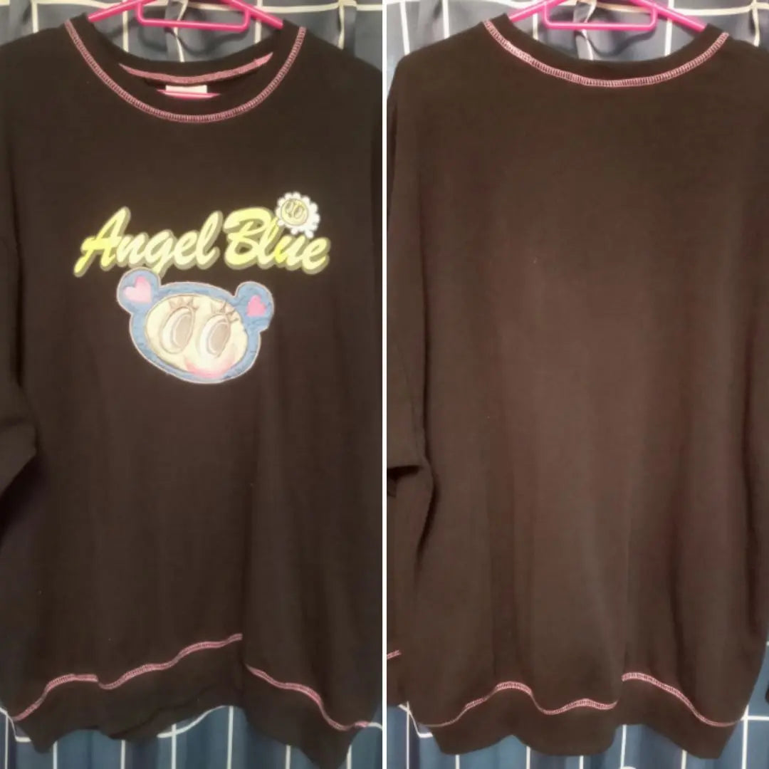 ☆Conjunto de camiseta, sudadera, sudadera con capucha y pantalón Angel Blue L~LL☆