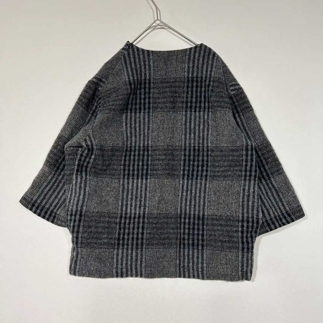 Sancy wool check tee pullover check | サンシー　WOOL CHECK TEE プルオーバー　たチェック