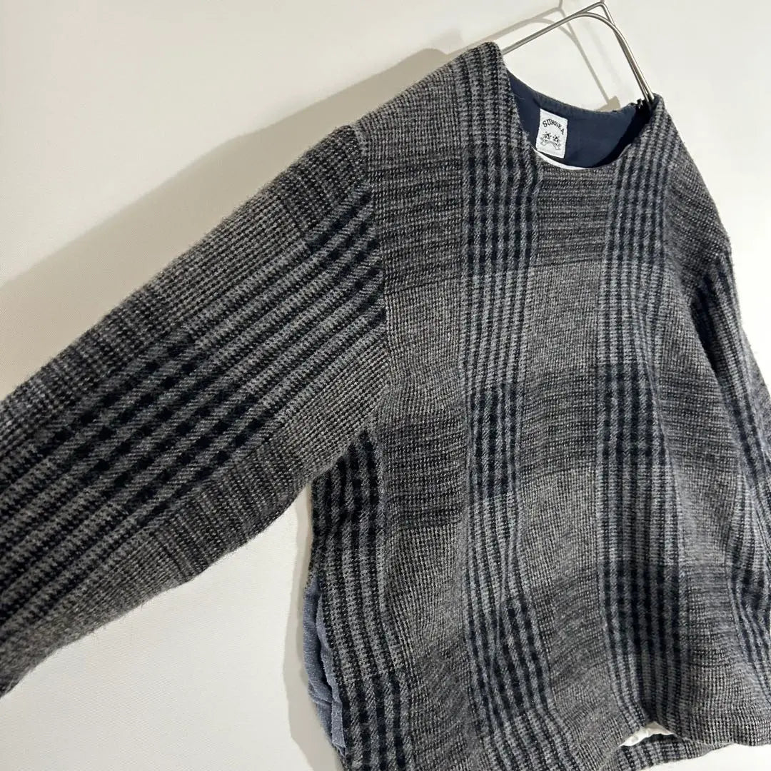 Sancy wool check tee pullover check | サンシー　WOOL CHECK TEE プルオーバー　たチェック