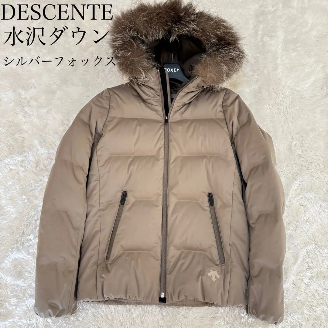 Chaqueta de plumas Mizusawa DESCENTE de piel de zorro plateado