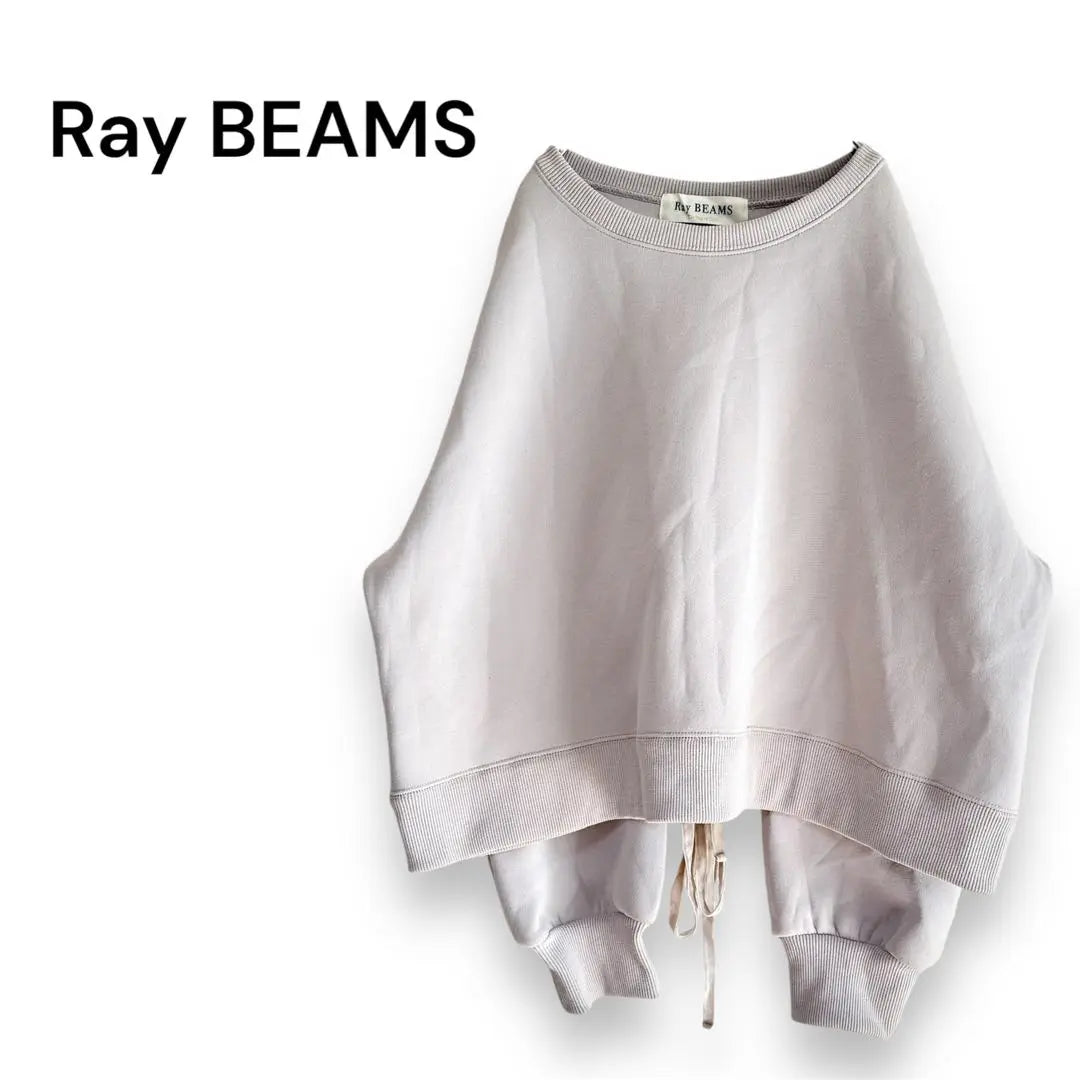 Ray BEAMS Sweatshirt Simple Back Ribbon Cute Casual Daily