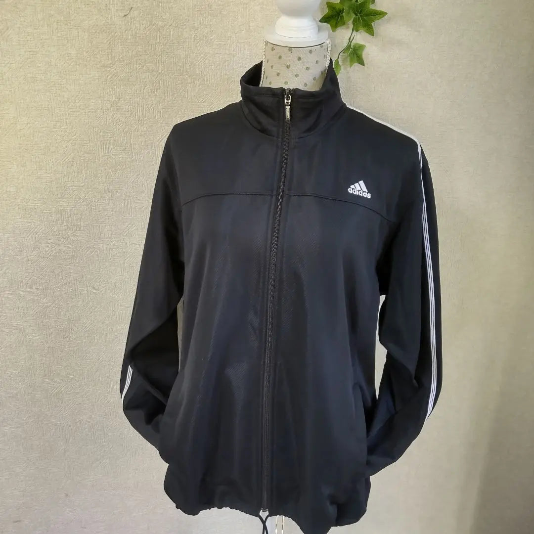 Chaqueta deportiva negra retro adidas adidas jersey para hombre talla L