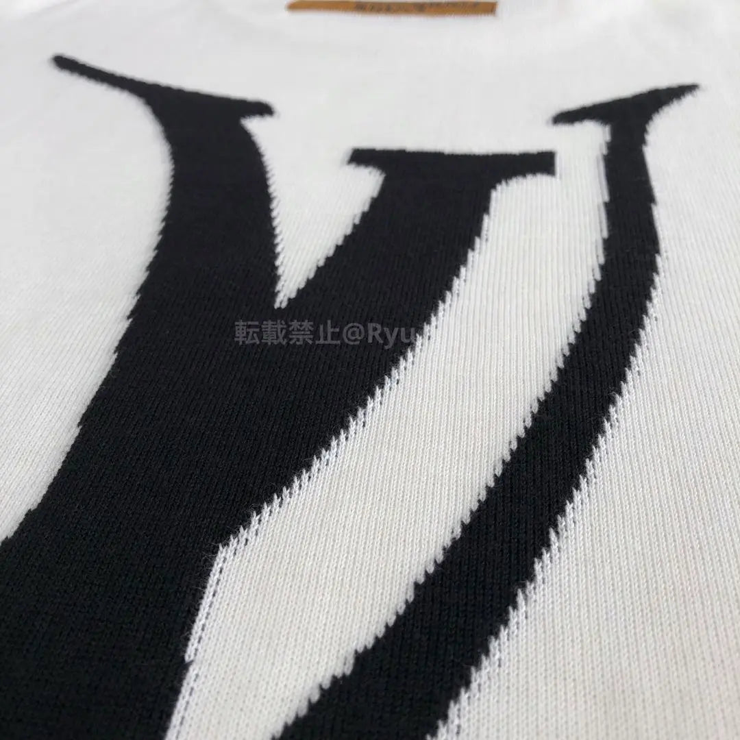 Louis Vuitton Camiseta Louis Vuitton End Gall De Punto De Manga Corta Blanco | ルイヴィトン LOUIS VUITTON エンドゴール 半袖ニット Tシャツ 白