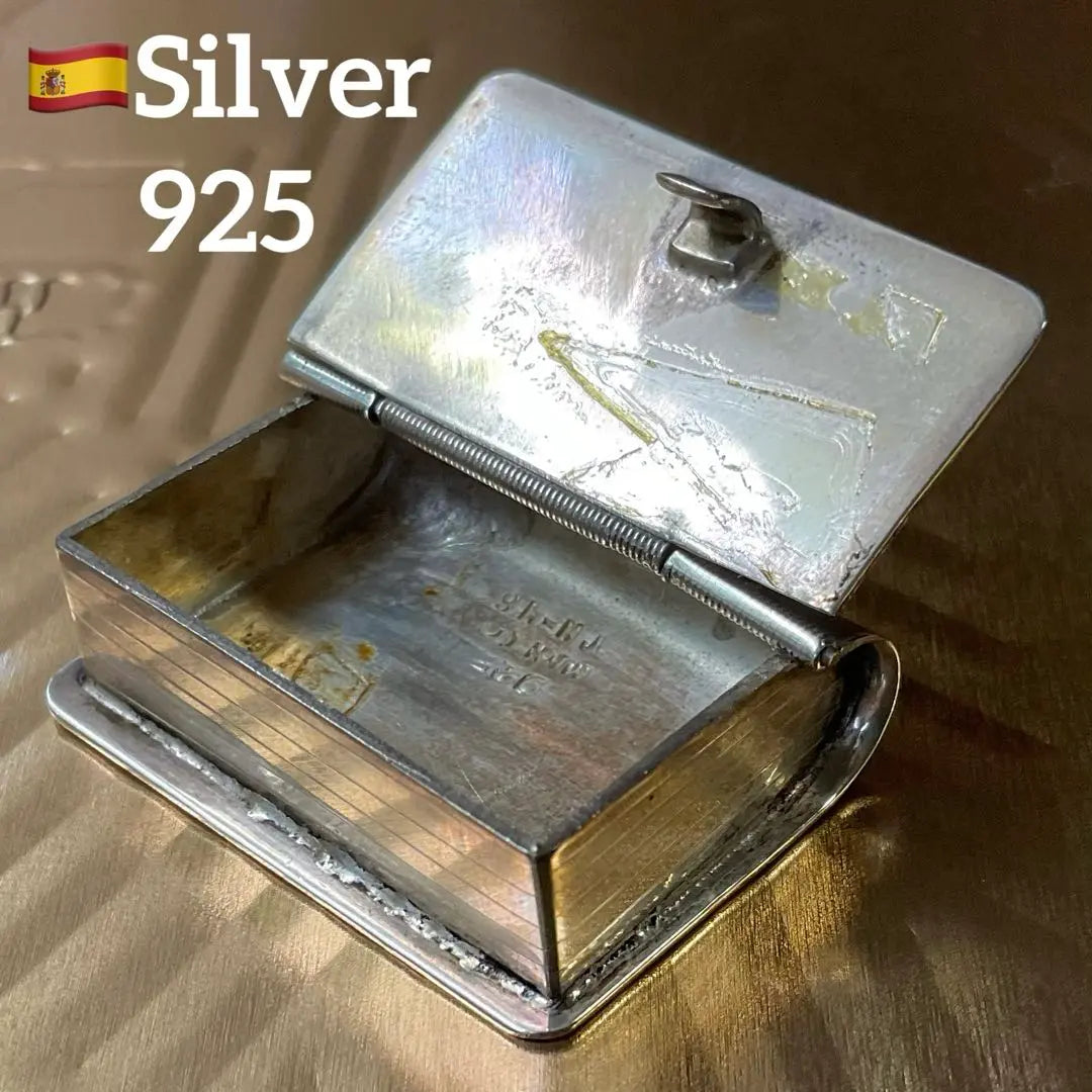 Pastillero Antiguo España Plata 925 Accesorios Plata Liga de Plata Mercadillo | アンティークピルケース スペインシルバー925 小物入れ 銀雑貨 蚤の市