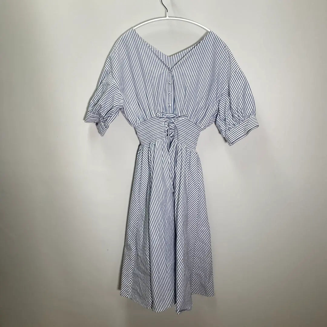 [NICE CLAUP] Stripe short sleeve dress