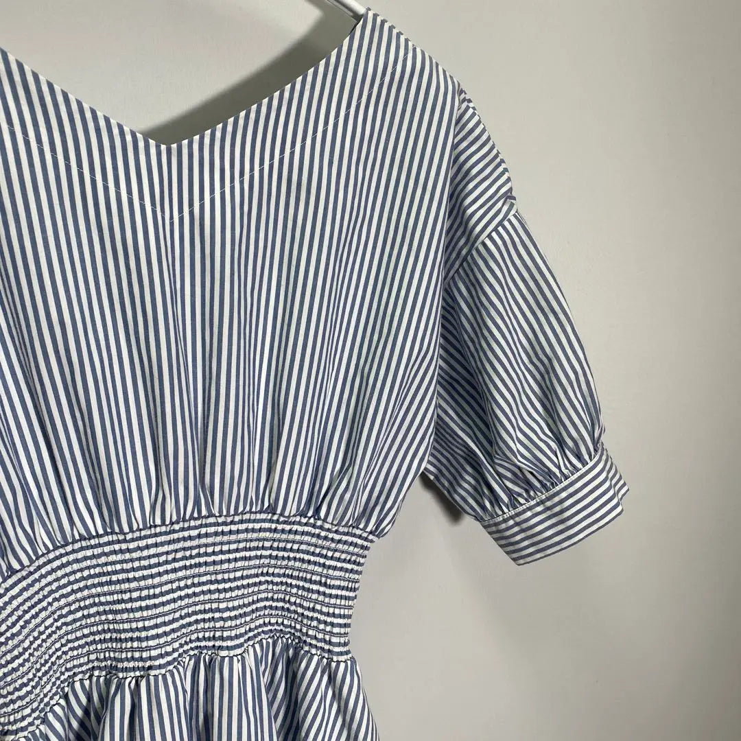 [NICE CLAUP] Stripe short sleeve dress