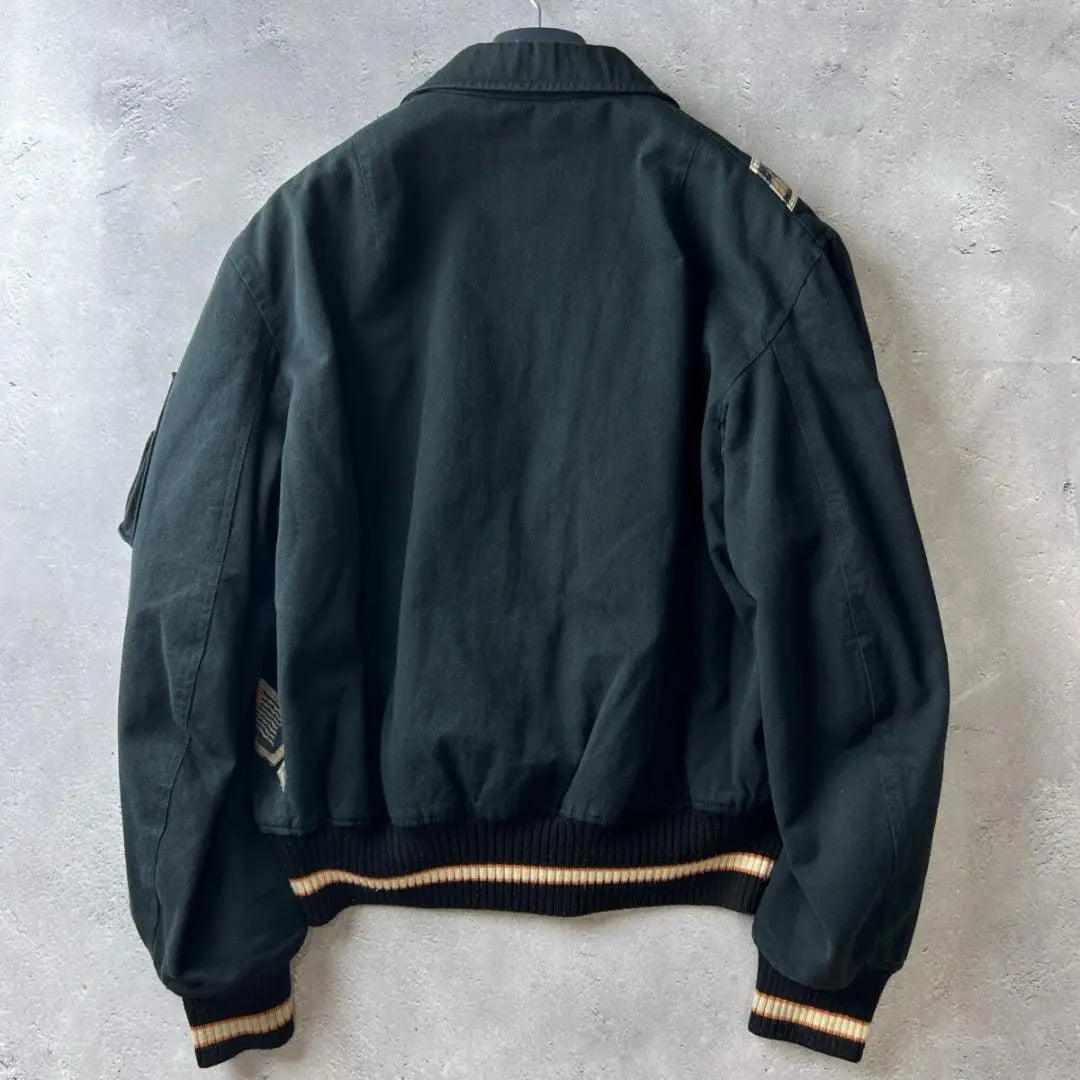 A unique presence! Karlhelm Full Deco Patch Bomber Jacket Black