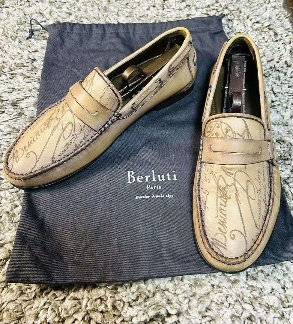 Berluti shoes, Venice leather, loafers, leather shoes, 26.5cm