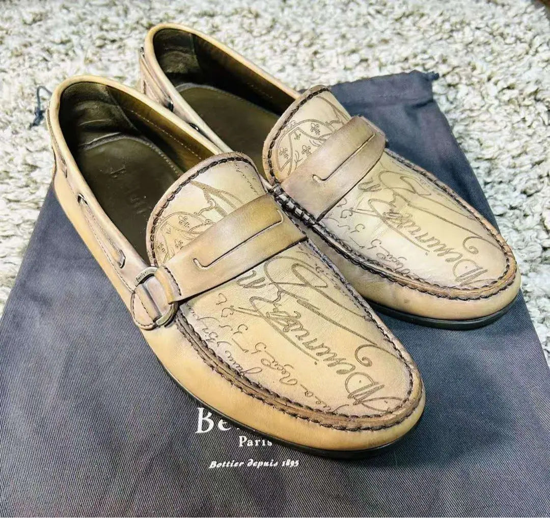 Berluti shoes, Venice leather, loafers, leather shoes, 26.5cm