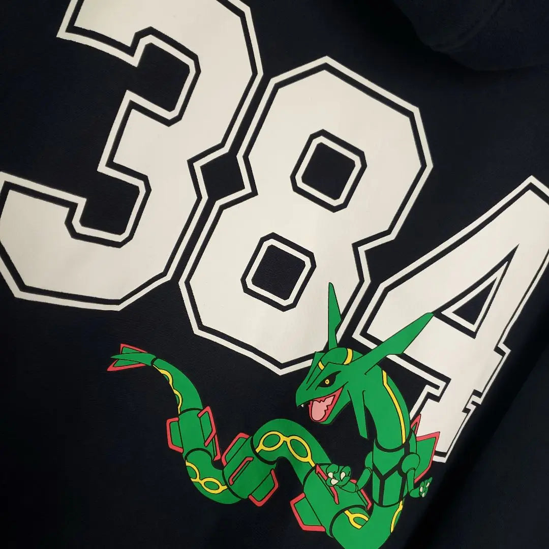 Sudadera con capucha de peso pesado GU Pokemon Rayquaza XL Navy Game