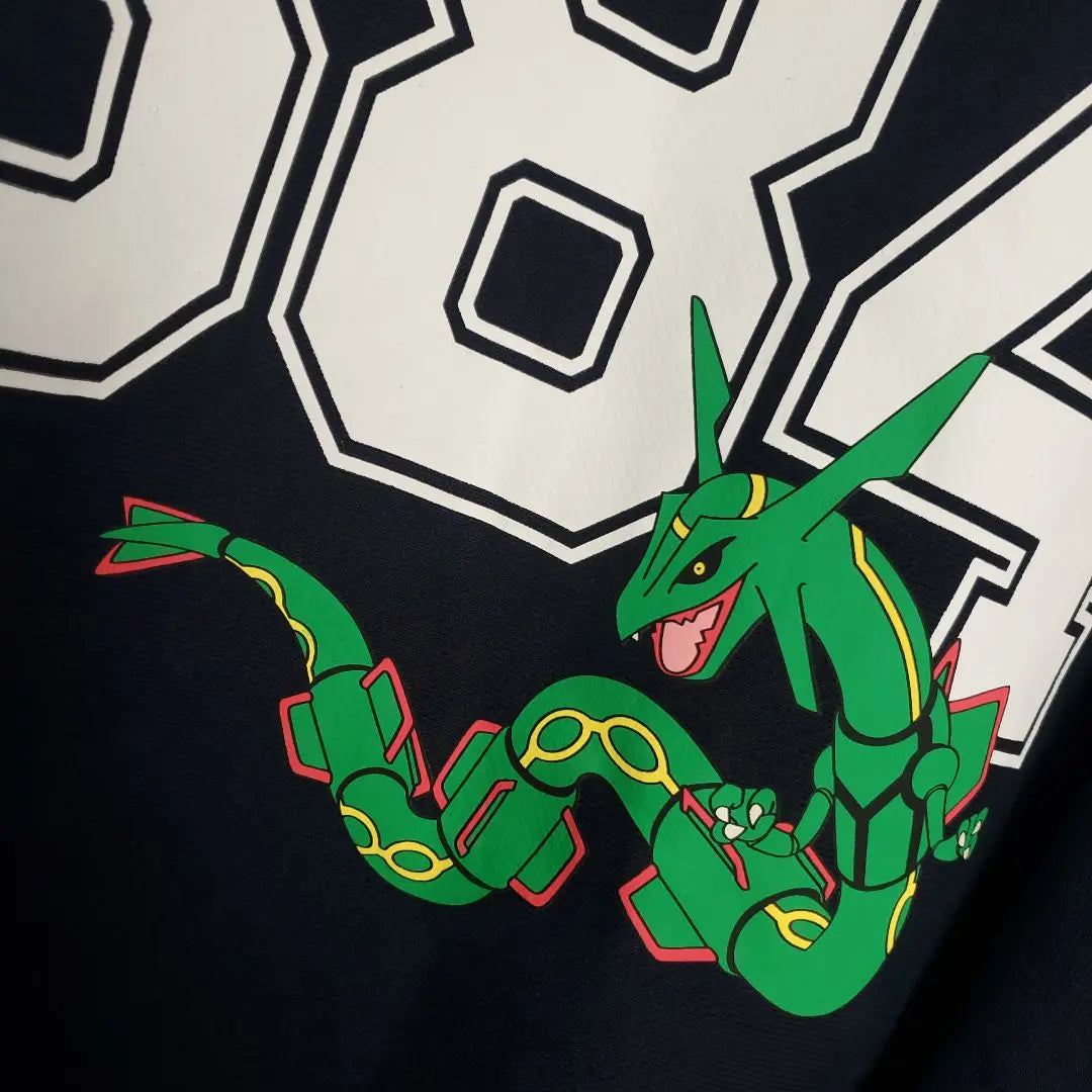 Sudadera con capucha de peso pesado GU Pokemon Rayquaza XL Navy Game