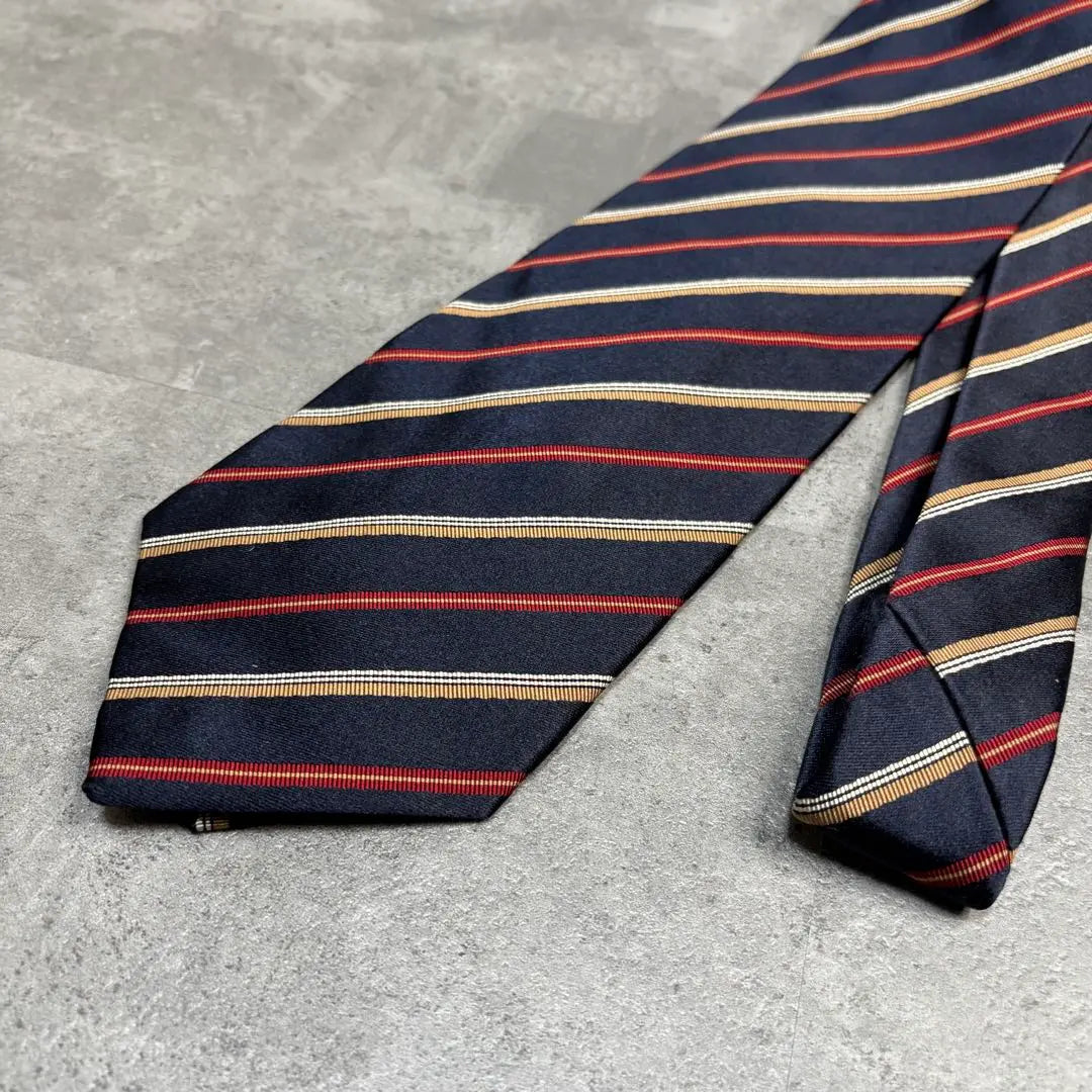 SHIRT MAKER regimental navy necktie