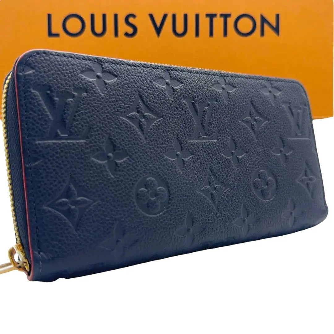 [Extremadamente hermosa] Nueva billetera Louis Vuitton Emprete Zippy en color rojo marino