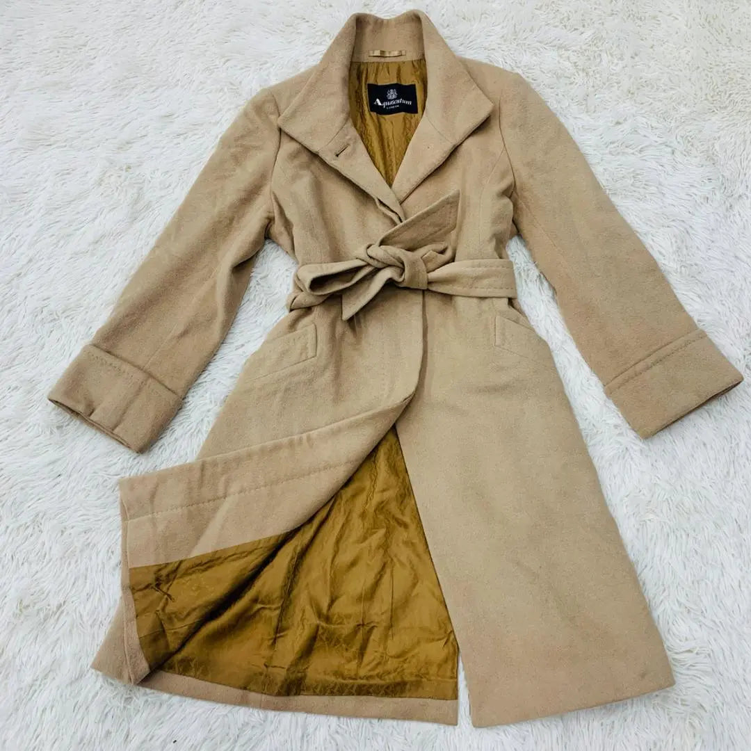 Beautiful condition XL Aquascutum long coat Angora A-line with bell t