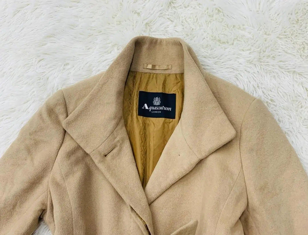 Beautiful condition XL Aquascutum long coat Angora A-line with bell t