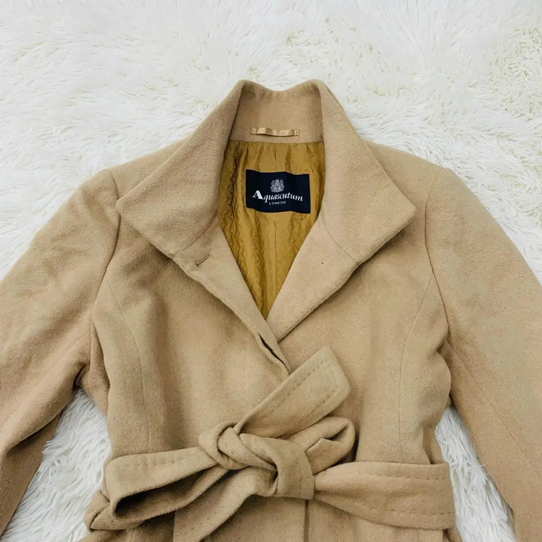 Beautiful condition XL Aquascutum long coat Angora A-line with bell t