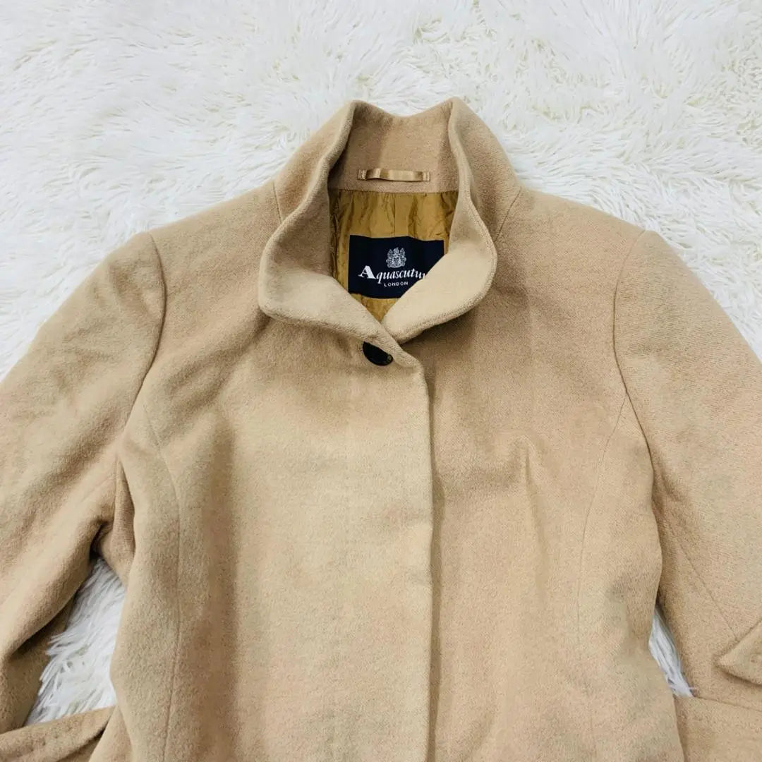 Beautiful condition XL Aquascutum long coat Angora A-line with bell t