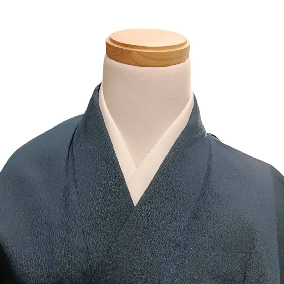 Flower men's kimono kimono blue wool